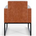 Ver imagem 3 de Kit 3 Poltronas Decorativas Sala Base Fixa Metal Helô L02 Linho Cinza Couríssimo Camel - Lyam