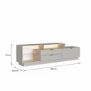 Ver imagem 3 de Rack para TV até 55 Polegadas 200cm com LED e 2 Gavetas Arenas