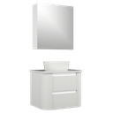 Ver imagem 1 de Conjunto Gabinete Suspenso para Banheiro Estela 2g 60cm