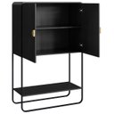 Ver imagem 5 de Balcão Aparador Bar 90cm com 2 Portas Mario Nero/preto A10 - Mpozenato