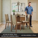 Ver imagem 5 de Conjunto Sala de Jantar Madesa Aline Mesa Tampo de Vidro 4 Cadeiras - Rustic/crema/sintético Bege