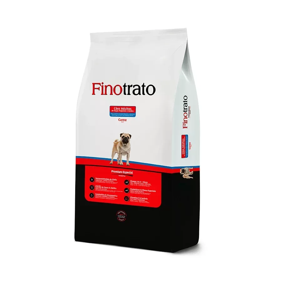 Ração PremiumEspecial Cães Adultos Raça Pequena sabor Buffet 25kg - Fino Trato - 1