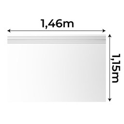 Modulo Ja Georgia Cabeceira 1,40m Branco Fosco - 2