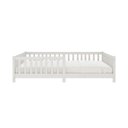 Ver imagem 7 de Cama Casal Infantil Grade Montessori Madeira Chão Branco Eva Idimex