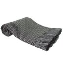 Ver imagem 1 de Manta Para Sofá Jacquard Dupla Face Royalle Geo Preto/Branca - 135x200cm