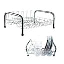 Ver imagem 1 de Escorredor de Pratos Baixo com Porta Copos Aço Cromado Plus - Aramig