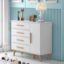 Ver imagem 2 de Cômoda Infantil Ludmila Branco Fosco/ Bétula
