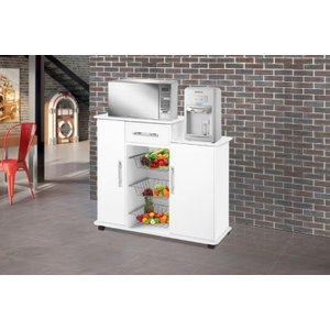 Fruteira Balcao Orquídea 2 portas Branca 1 gaveta promoção PASSE BEM