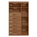Ver imagem 4 de Guarda Roupa Casal Buriti 4 Portas de Bater 6 Gavetas MDF-MDP com Espelho e Cômoda Marabá Jatobá