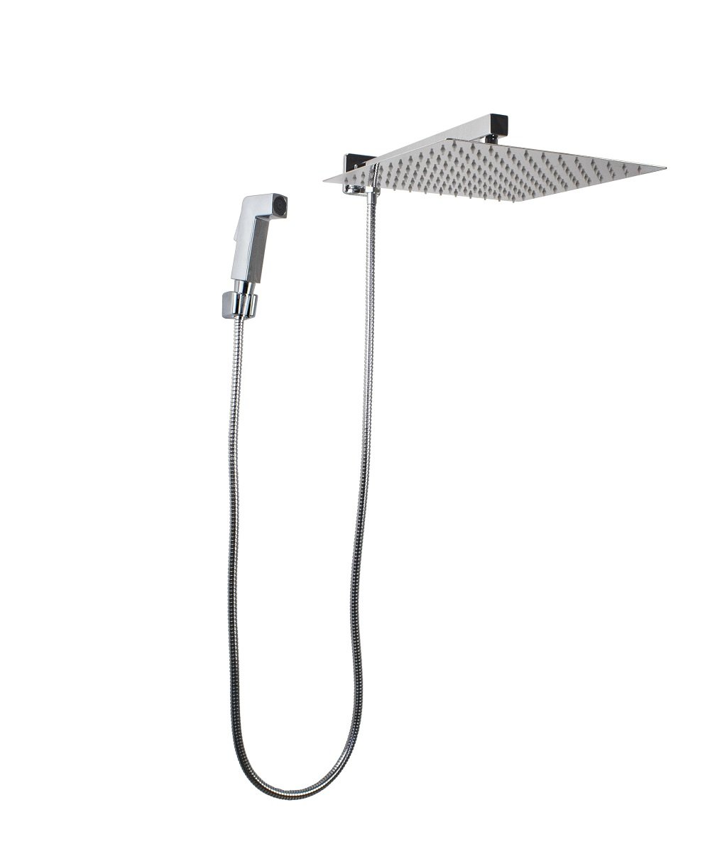 Ducha Chuveiro Inox 30 Cm C/ Desviador e Ducha Manual em Abs - 2