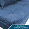 Sofá Cama Casal 2 lugares Reclinável Salomé - Azul veloart - 6