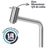 Torneira Mesa para Banheiro Bica Baixa Link 1/4 Volta Cromado Pia - 5