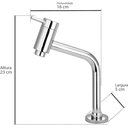 Ver imagem 6 de Torneira Mesa para Banheiro Bica Baixa Link 1/4 Volta Cromado Pia