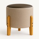 Ver imagem 2 de Puff Estrela Movelove Tecido Bouclé com Pés de Madeira