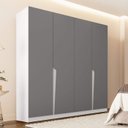 Ver imagem 1 de Guarda Roupa Casal com 4 Portas e 4 Gavetas 240824 Linha Porto Politorno Móveis