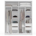 Ver imagem 5 de Guarda Roupa Casal com 4 Portas e 4 Gavetas 240824 Linha Porto Politorno Móveis