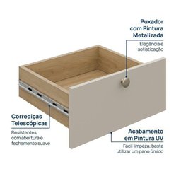 Guarda Roupa 13 Módulos 16 Portas 6 Gavetas Frame Cabecasa MadeiraMadeira   - 7