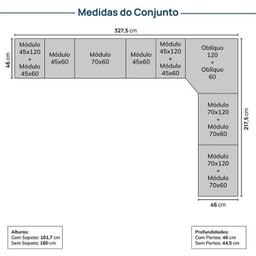 Guarda Roupa 13 Módulos 16 Portas 6 Gavetas Frame Cabecasa MadeiraMadeira   - 5