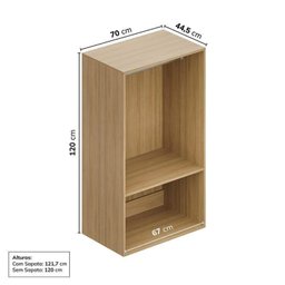 Guarda Roupa 13 Módulos 16 Portas 6 Gavetas Frame Cabecasa MadeiraMadeira   - 11