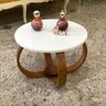 Mesa de Centro e Lateral Pés Cebola 50x35cm Branco - 2