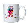 Caneca de Porcelana Caveira de Espada Colorida - 1