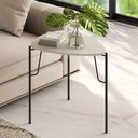 Ver imagem 2 de Mesa Lateral para Sala de Estar Baixa Pés Industrial Preto Alef I03 Luna - Lyam Decor