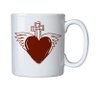 Caneca de Porcelana Coração com Cruz e Asas - 1