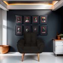 Ver imagem 2 de Kit 02 Poltrona para Sala e Quarto Decorativa Opala Suede Marrom