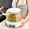 Dispenser Organizador de Alimentos Giratório com 6 Compartimentos para Grãos Cereais Arroz Farinha - 3