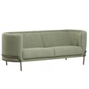 Ver imagem 1 de Sofá Luminne 3 Lugares 180cm Base Titânio Bouclé Verde Claro - Nexta Casa