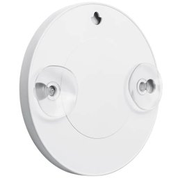 Espelho de Aumento Redondo Branco com 2 Ventosas para Banheiro 14cm UZ - 2