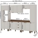 Ver imagem 3 de Cozinha Completa Modulada 6 Peças Provençal/Americano com Tampo Branco/Ébano