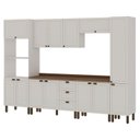 Ver imagem 2 de Cozinha Completa Modulada 6 Peças Provençal/Americano com Tampo Branco/Ébano