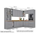 Ver imagem 3 de Cozinha Completa Americana 14 Peças (3 Armários + 4 Balcões + 1 Paneleiro + 6 Complementos)