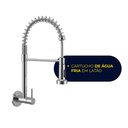 Ver imagem 3 de Torneira de Parede Cozinha Gourmet Pulverizador Flexível Aço Inox 304 Prata Cromada Brinovar