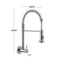 Ver imagem 4 de Torneira de Parede Cozinha Gourmet Pulverizador Flexível Aço Inox 304 Prata Cromada Brinovar