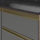 Ver imagem 3 de Balcão Pia Kali Premium 120cm 2 Portas Carvalho/Chumbo com Tampo MDF 15mm - Nicioli