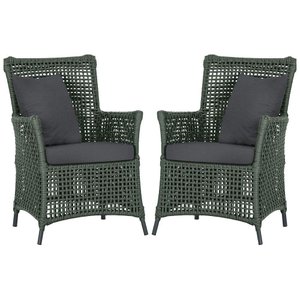 Poltronas Igapó Alumínio Pintura Preta Corda Náutica E11 Verde