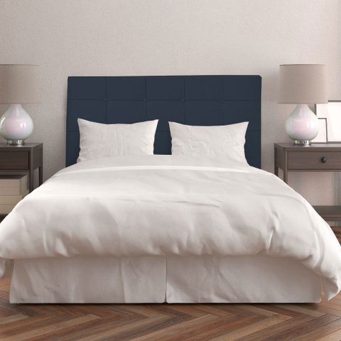 Cabeceira Cama Box Casal 140 Cm Suede Azul Escuro Ana Luisa - MV Estofados