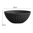 Ver imagem 4 de Saladeira 1L Tigela Redonda Plástica Preta 18x7,5cm Pipoca S