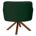 Ver imagem 2 de Kit 2 Poltronas Decorativas Giratórias Base Giromad Madeira Jade C-117 Linho Verde Musgo - Domi