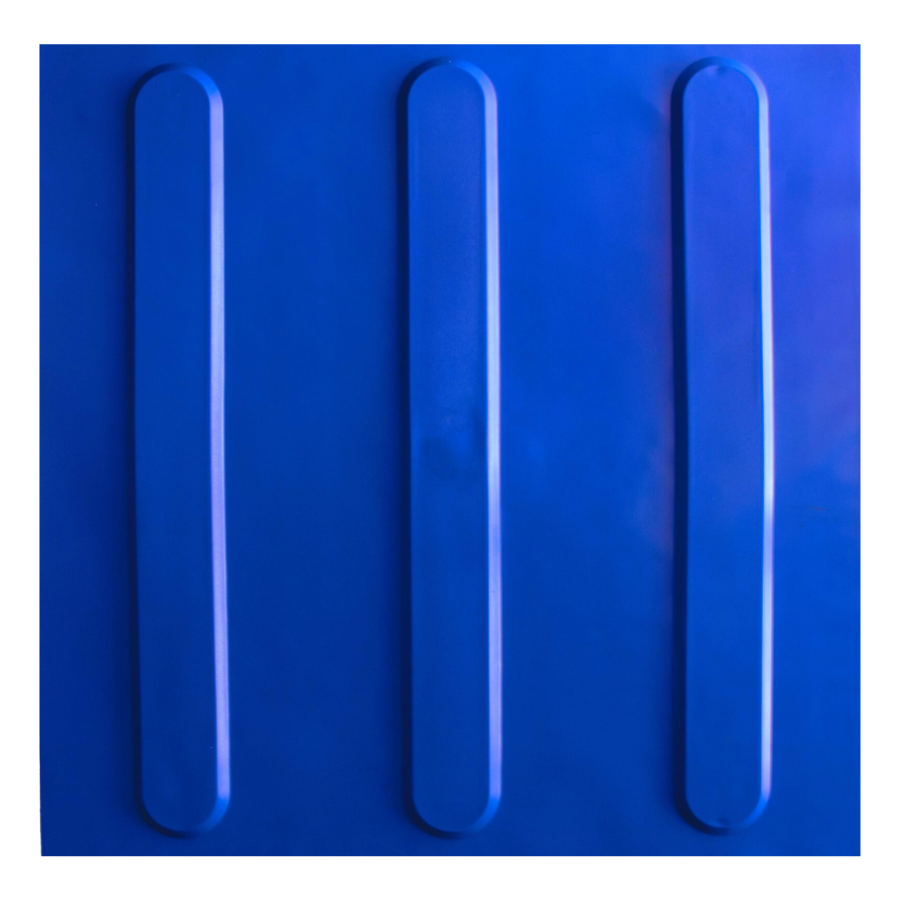 KIT 10 PÇS PISO TÁTIL PVC 25x25 DIRECIONAL AZUL