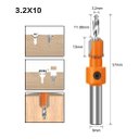 Ver imagem 4 de Kit 5 Brocas Escareadores com Vídea Mdf Laminado Madeira com Altura Regulável