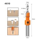 Ver imagem 7 de Kit 5 Brocas Escareadores com Vídea Mdf Laminado Madeira com Altura Regulável