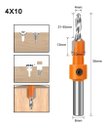Ver imagem 7 de Kit 5 Brocas Escareadores com Vídea Mdf Laminado Madeira com Altura Regulável
