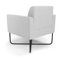 Ver imagem 2 de Poltrona Base X Industrial Preto Marisa Linho Cinza A05 D03 - D\'rossi