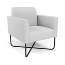 Ver imagem 1 de Poltrona Base X Industrial Preto Marisa Linho Cinza A05 D03 - D\'rossi