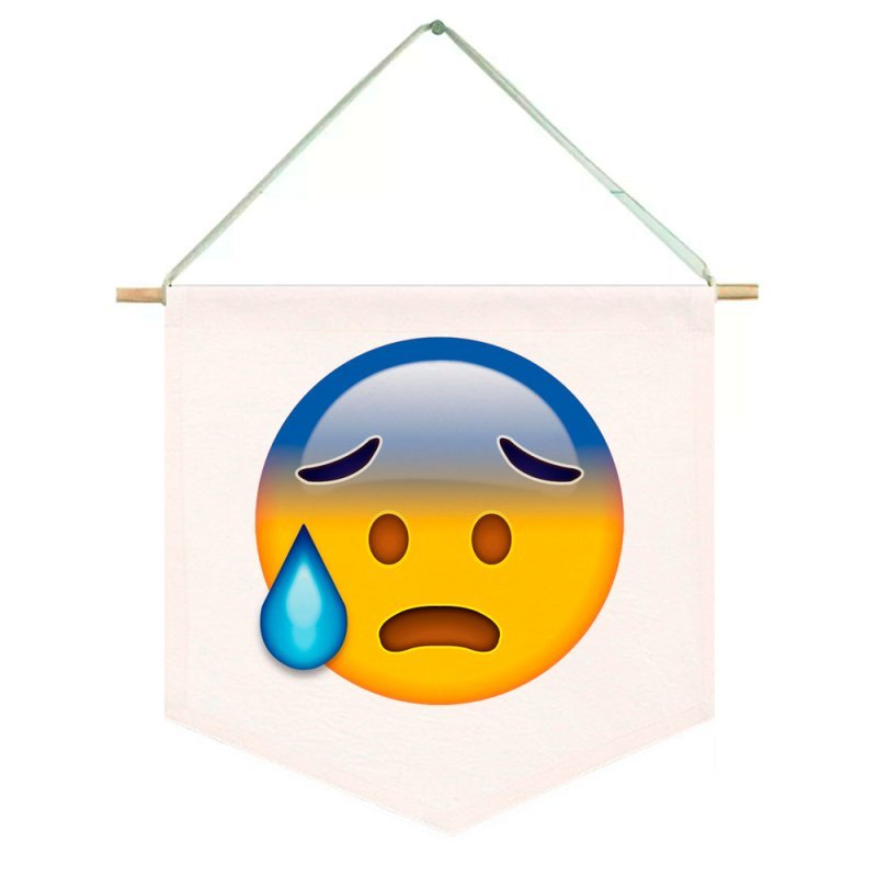 Flamula Emoji Triste Com Gotas MadeiraMadeira