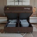 Ver imagem 6 de Cama Box Baú Casal Bipartido Colchão Comfort Class Pillowtop Marrom/suede Marrom