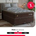 Ver imagem 5 de Cama Box Baú Casal Bipartido Colchão Comfort Class Pillowtop Marrom/suede Marrom
